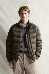 Piumino Feather idrorepellente nero marrone